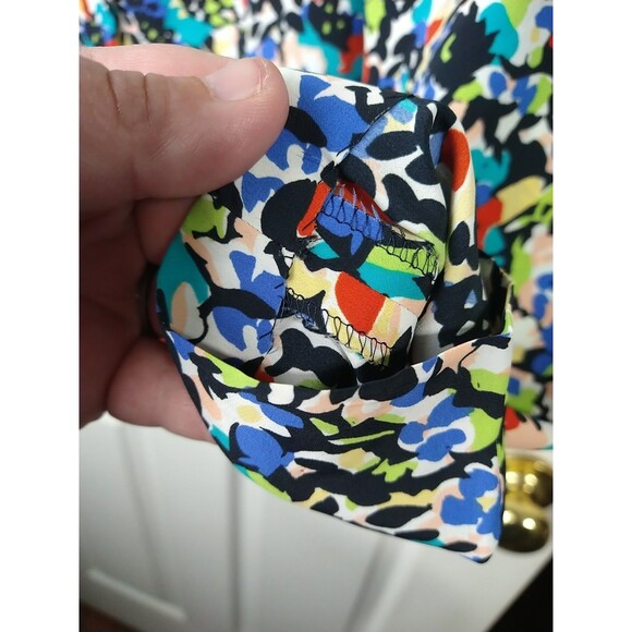 Showa Dress VTG Woman 9 Blazer Button Front Colorful Long Sleeve Professional - Picture 12 of 12